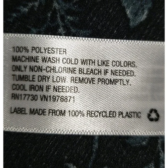 Xhilaration Black Floral Ruffle Dress Women's Medium Keyhole Neck Flared Sleeve - Picture 3 of 10